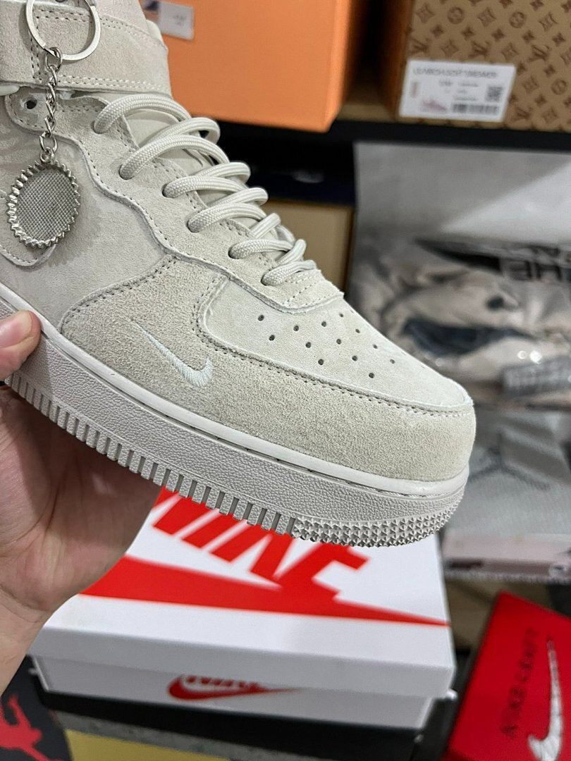 Supreme x Nike Air Force 1 Mid 'Light Bone' DR5056-002 Sneakers Shoes Cream Off-White