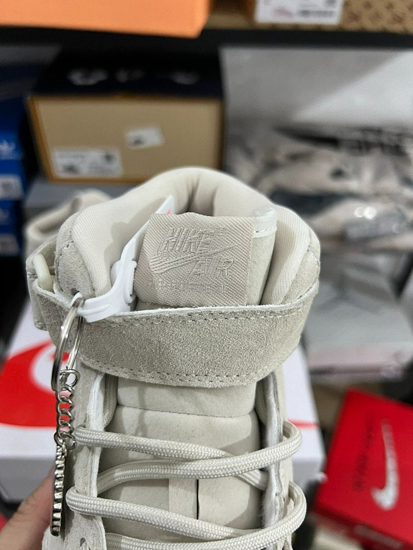 Supreme x Nike Air Force 1 Mid 'Light Bone' DR5056-002 Sneakers Shoes Cream Off-White