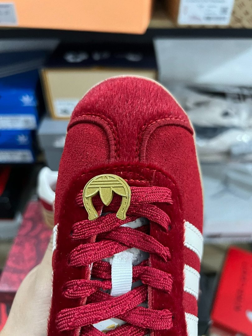 Adidas Gazelle Bold Better Scarlet Cloud White Gum Platform Shoes HQ6616