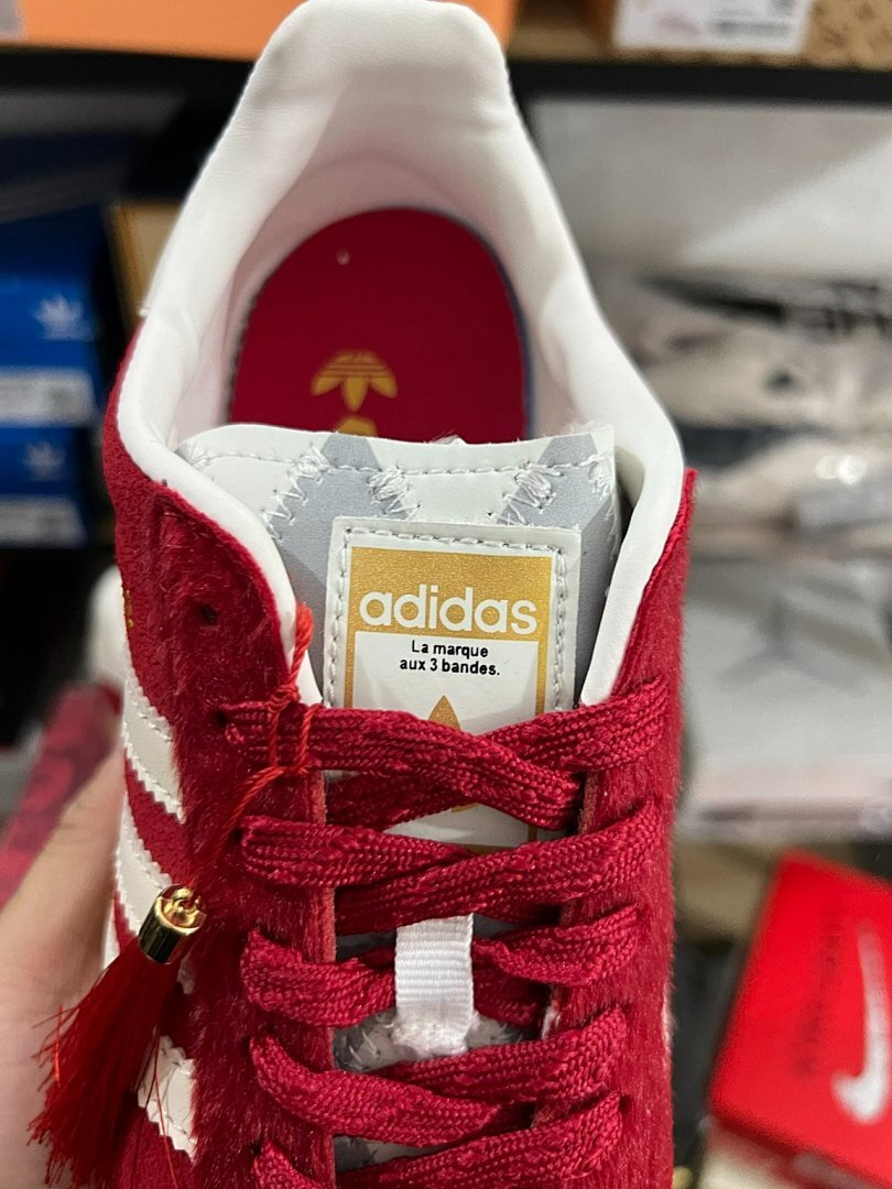 Adidas Gazelle Bold Better Scarlet Cloud White Gum Platform Shoes HQ6616