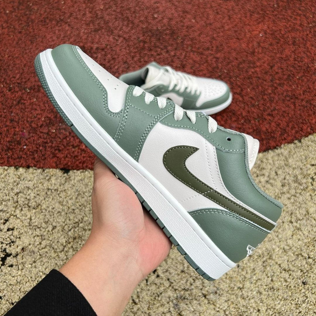 Nike Air Jordan 1 Low Vintage Green Sail Dark Green Olive Sneakers Shoes DJ0341-100