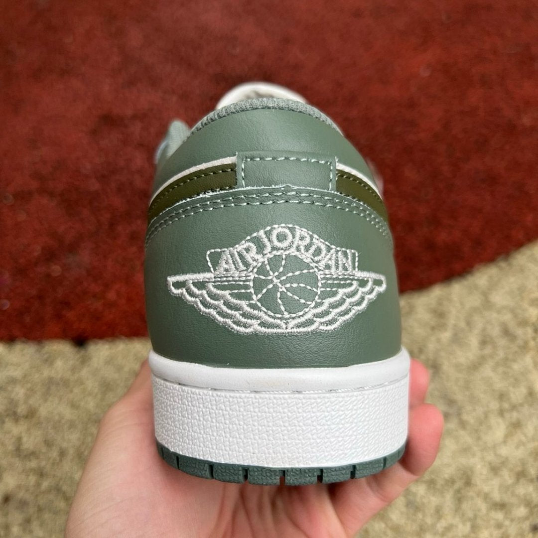 Nike Air Jordan 1 Low Vintage Green Sail Dark Green Olive Sneakers Shoes DJ0341-100