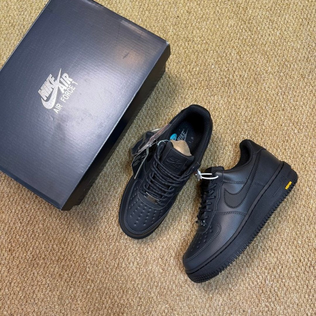 Nike Air Force 1 Low Custom Black Vibram Sole Sneakers AF1