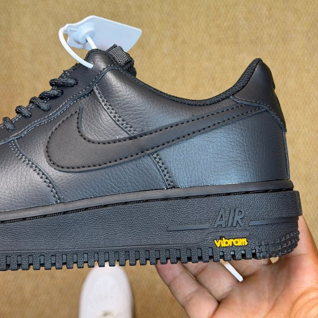 Nike Air Force 1 Low Custom Black Vibram Sole Sneakers AF1