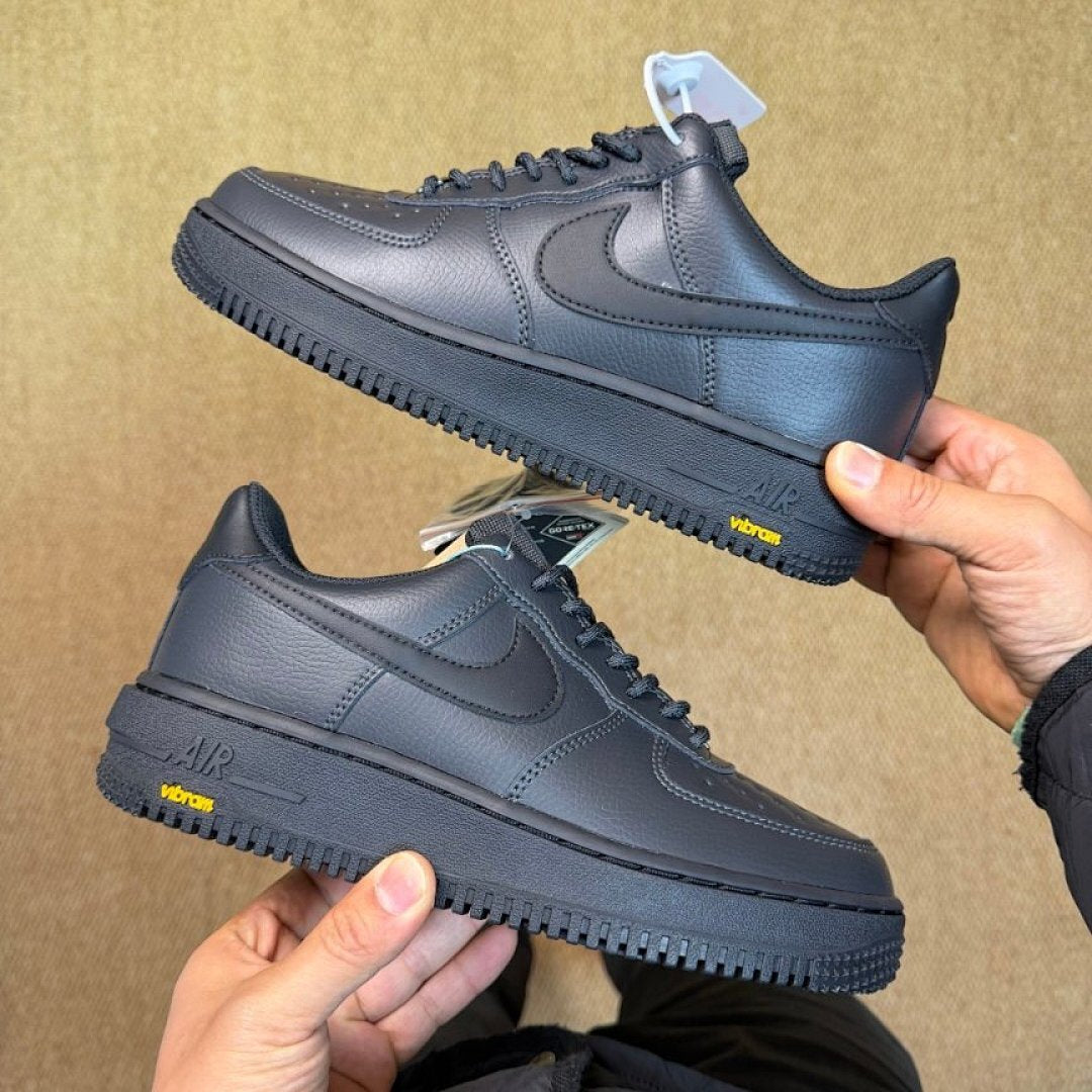 Nike Air Force 1 Low Custom Black Vibram Sole Sneakers AF1