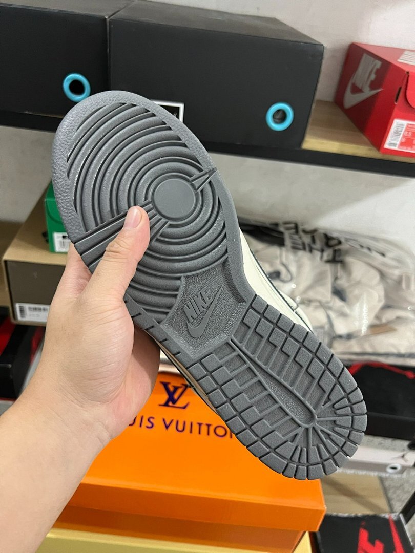 Louis Vuitton x Nike Dunk Low "Virgil Nigo" Grey Monogram Sneakers