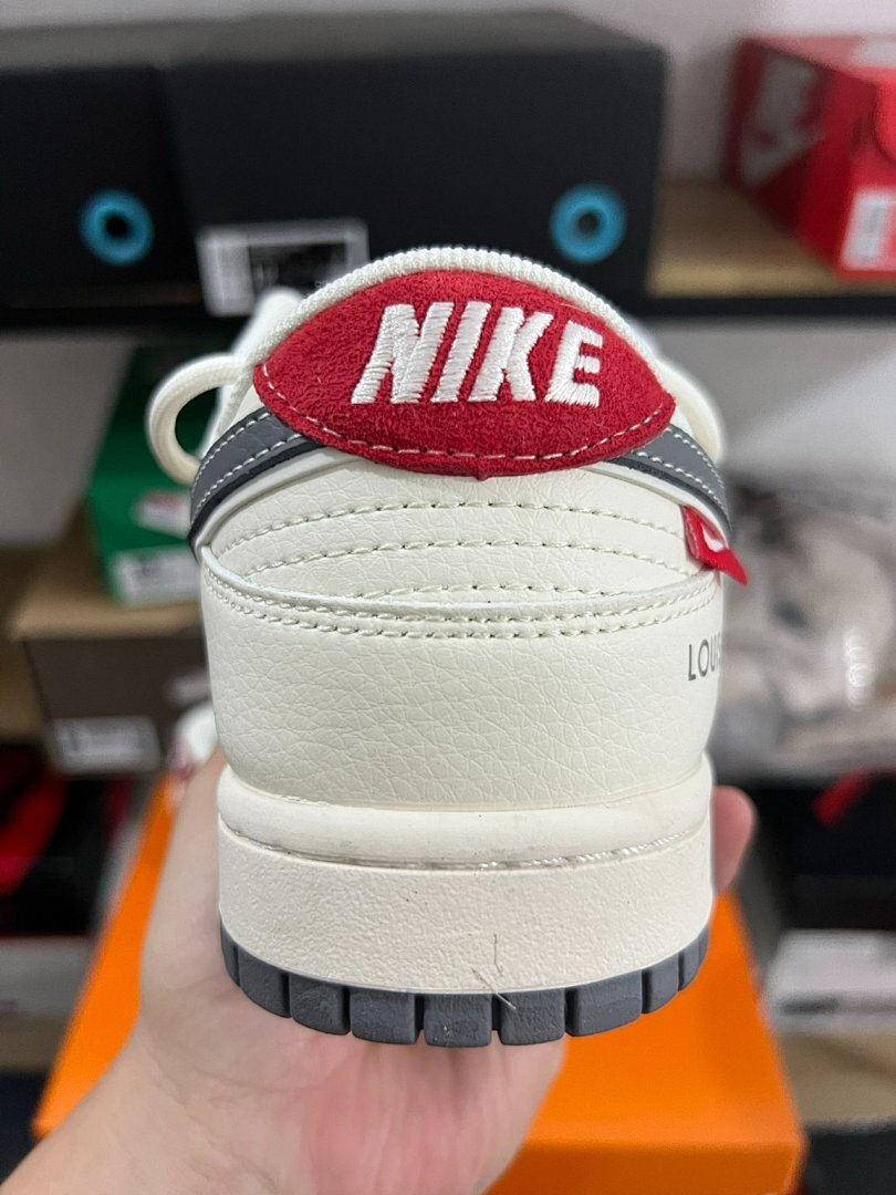 Louis Vuitton x Nike Dunk Low "Virgil Nigo" Grey Monogram Sneakers