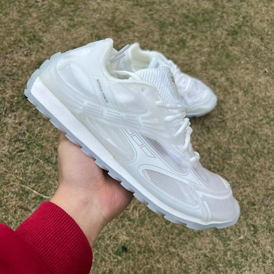 Bottega Veneta Orbit Mesh Technical Sneakers White Translucent 740700V2Q309000