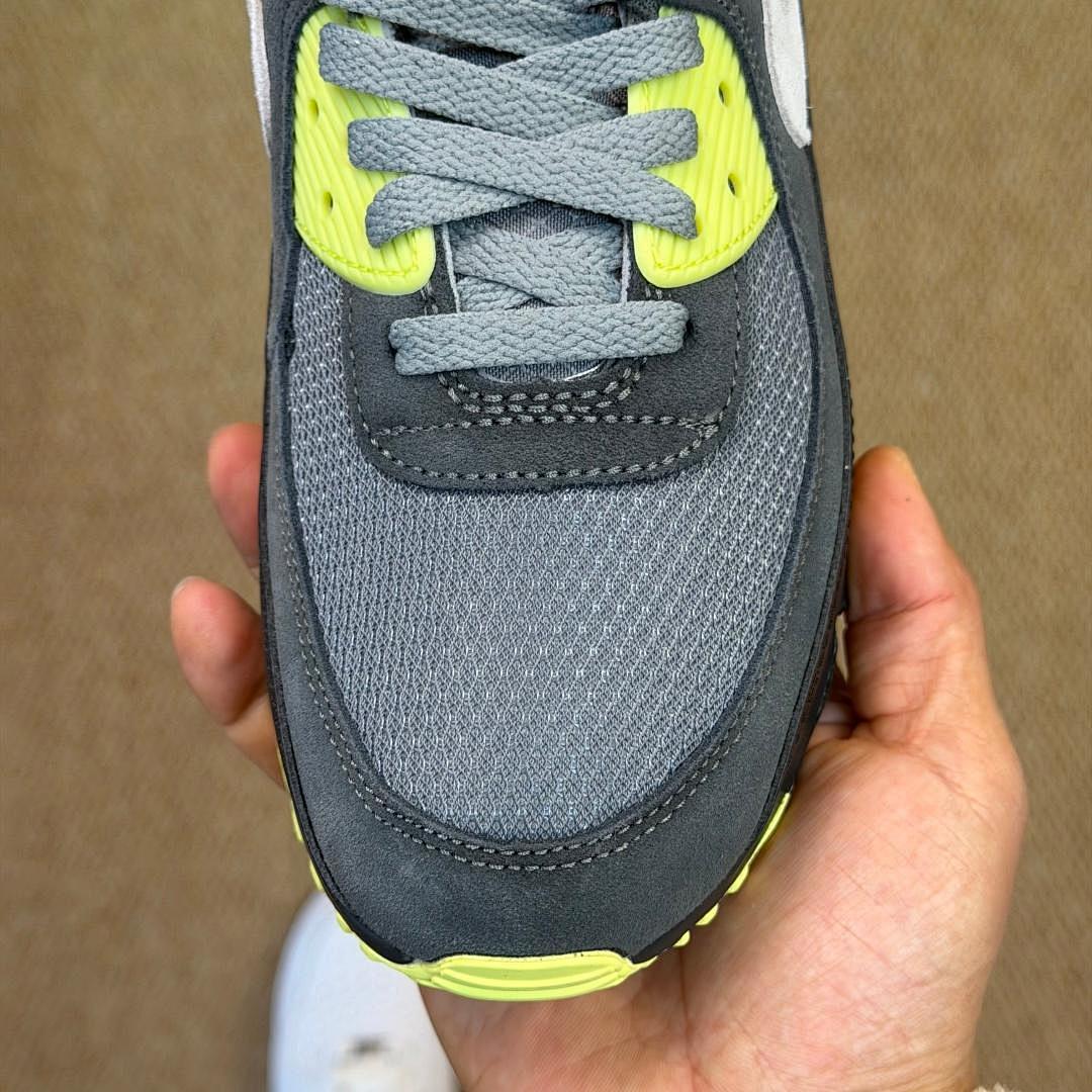 Nike Air Max 90 Black Cool Grey White Volt CN8490-001 Sneakers