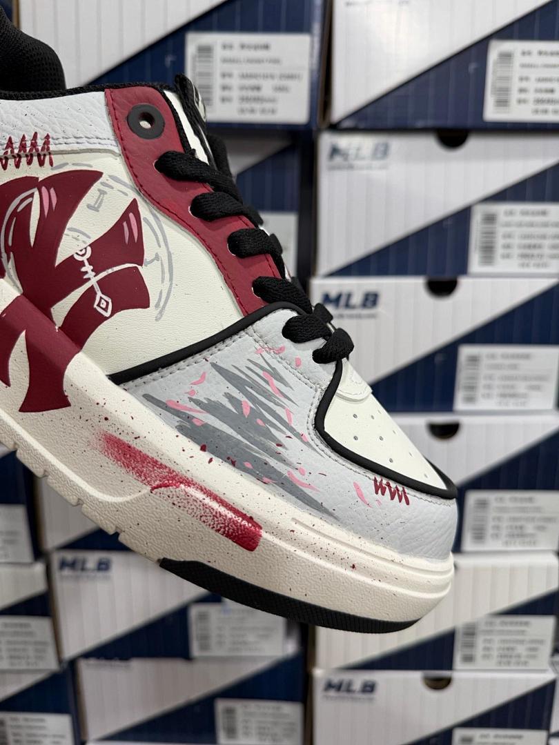 MLB Big Ball Chunky Pudel Amor Fact Sneakers White Burgundy Grey 3ASHC31Y C0RDY