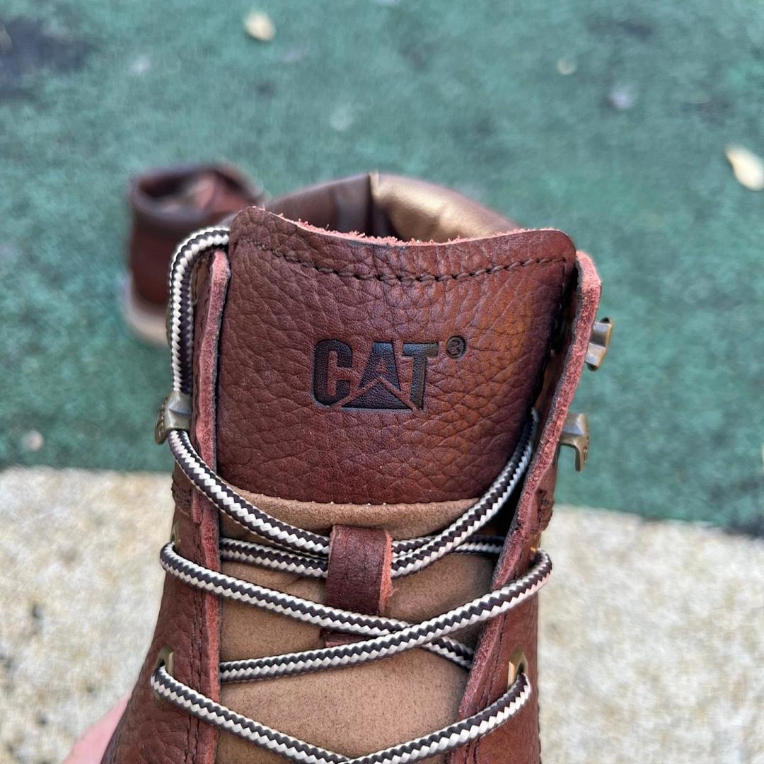 Caterpillar CAT Men's Factor Moc Toe Leather Ankle Boots Honey Reset P722956
