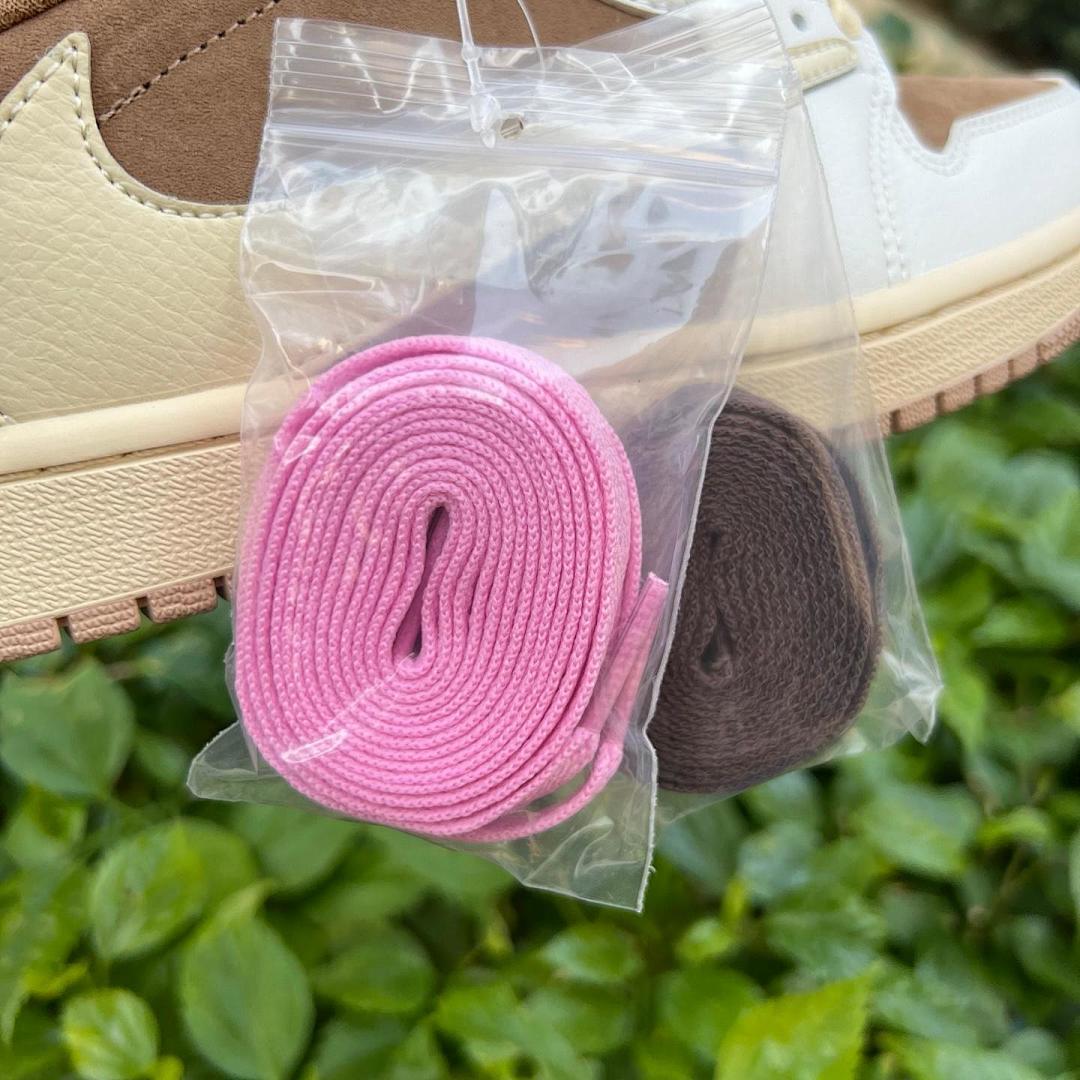Nike Air Jordan 1 Low OG SP Travis Scott Reverse Mocha DM7866-162 Brown Cream Reverse Swoosh Sneakers