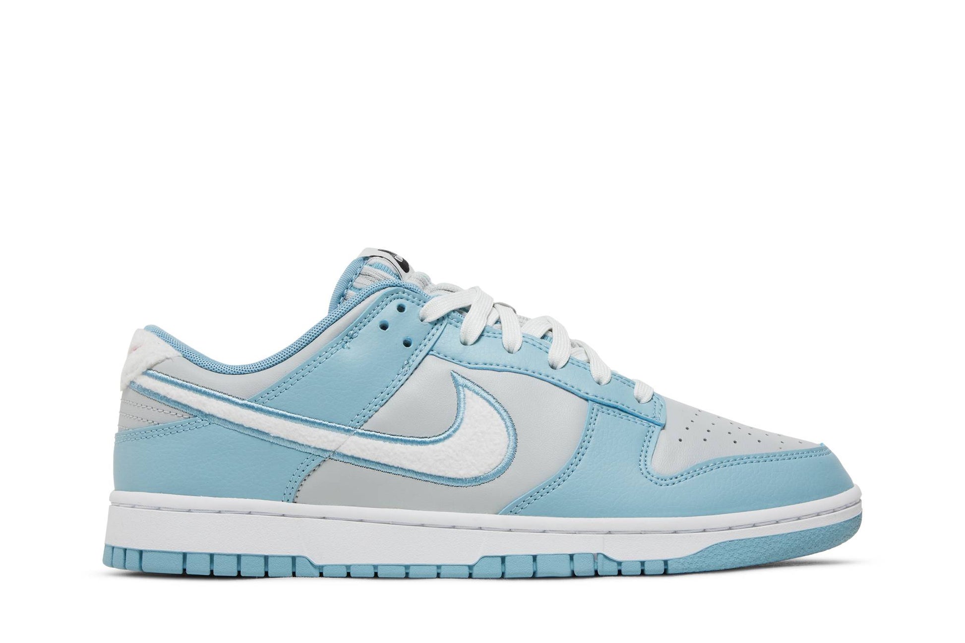 Nike Dunk Low Retro Fleece Swoosh Worn Blue FB1871-011