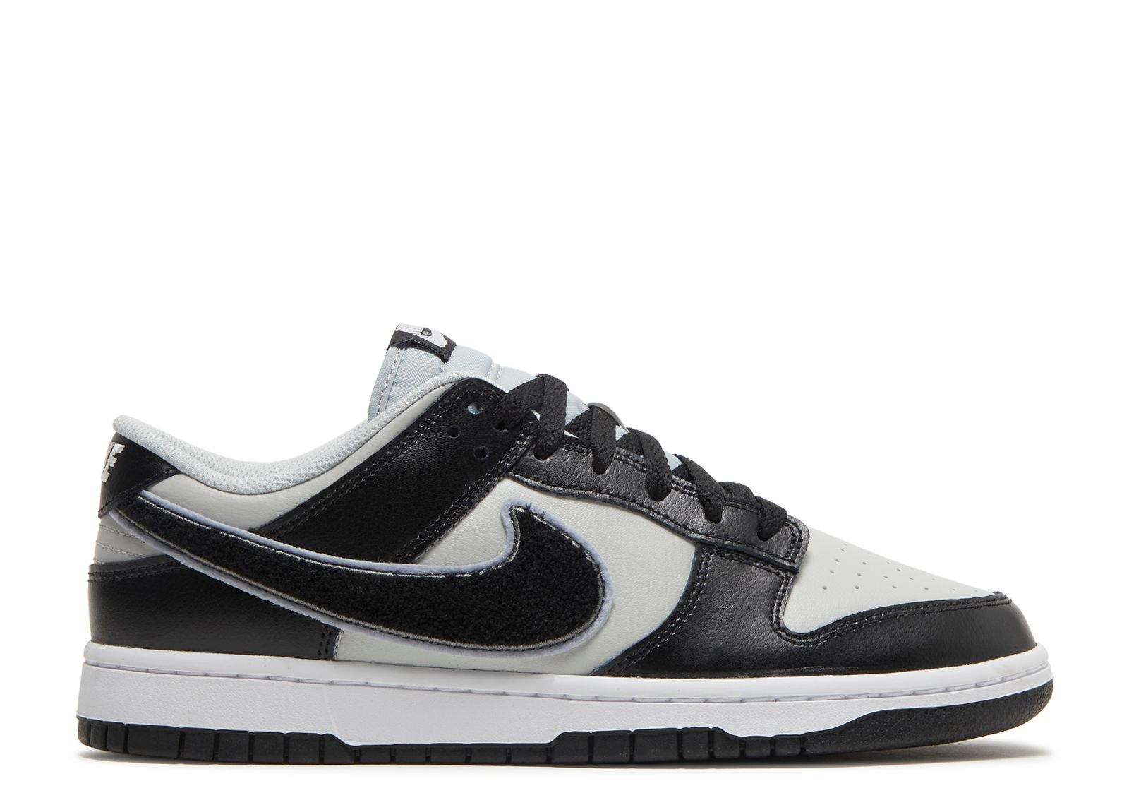 Nike Dunk Low 'Chenille Swoosh – Black Grey Fog' Unfading Sneaker