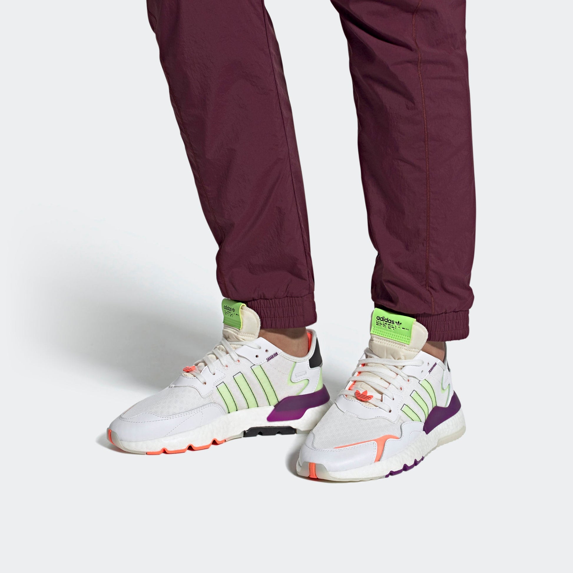 Adidas Originals Nite Jogger White Green Purple FX3813