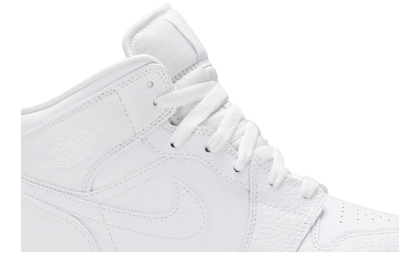 ( Grade School ) Air Jordan 1 Mid 'Triple White' 554725-130