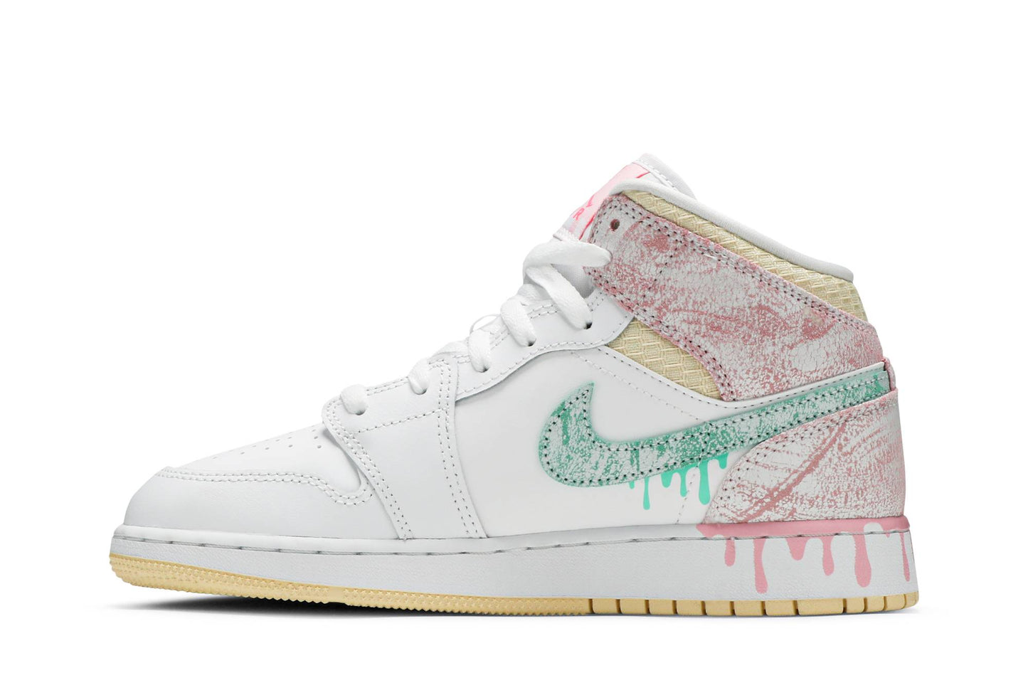 ( Grade School ) Air Jordan 1 Mid SE 'Ice Cream' DD1666-100
