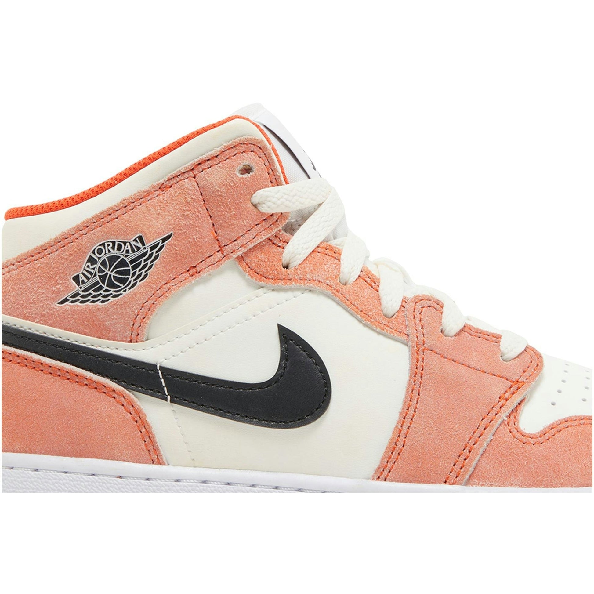 ( Grade School ) Air Jordan 1 Mid Orange Suede DV1336-800