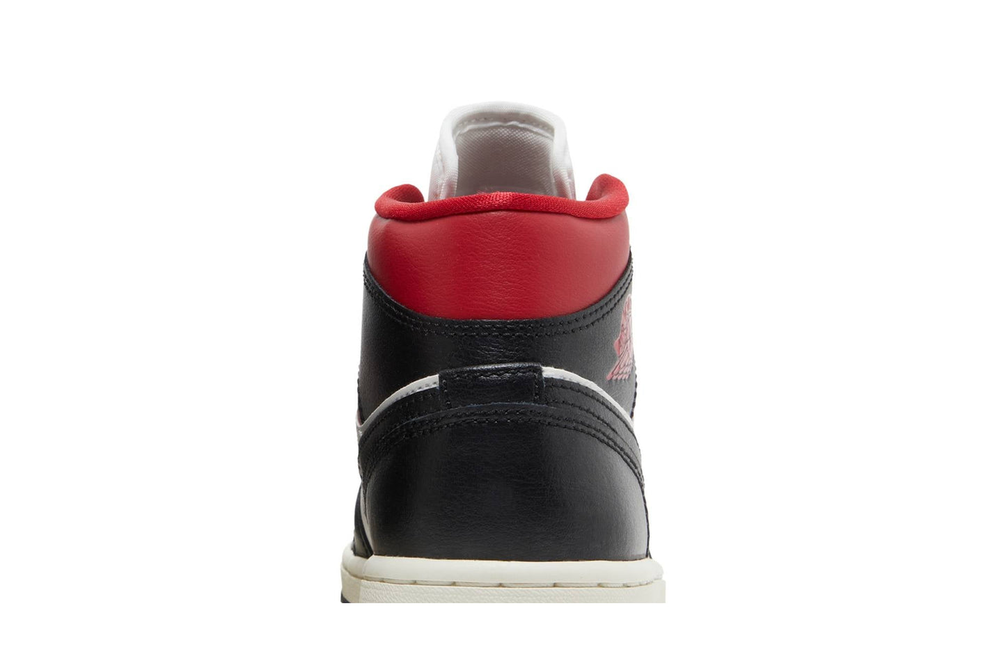 ( Women ) Air Jordan 1 Mid 'Black Sail Gym Red' BQ6472-061