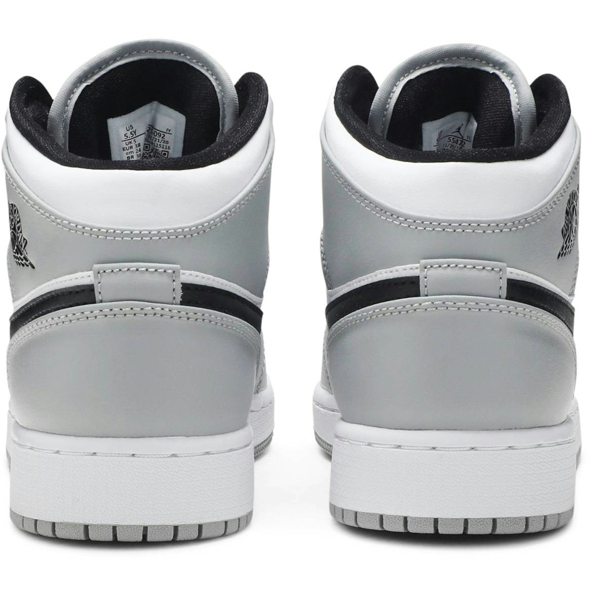 ( Grade School ) Air Jordan 1 Mid 'Light Smoke Grey' 554725-092