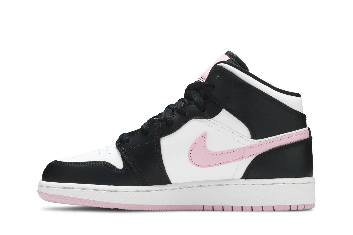 ( Grade School ) Air Jordan 1 Mid White Light Arctic Pink 555112-103