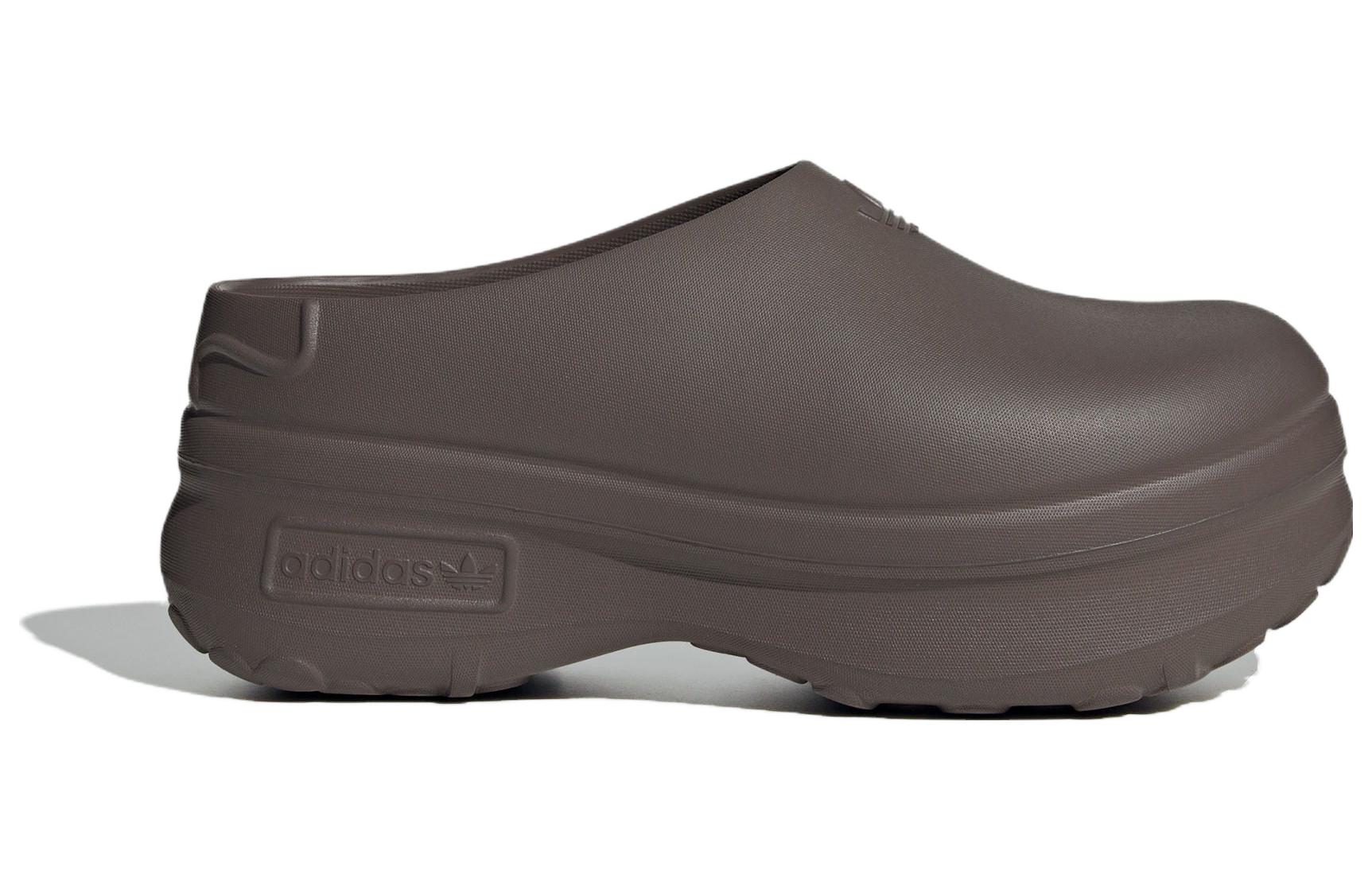 ( Women ) Adidas Originals Adilette Clog Plush Brown IH3360