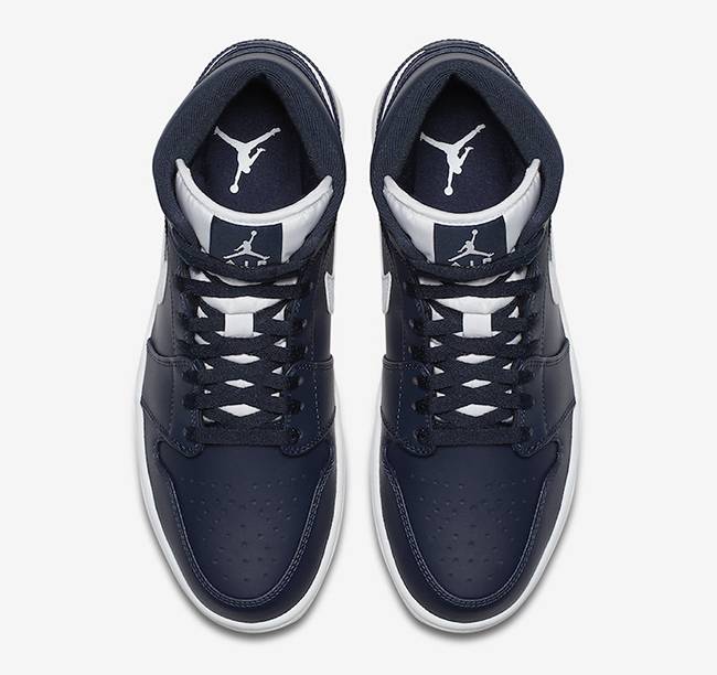 Air Jordan 1 Retro Mid 'Obsidian White' 554724-402