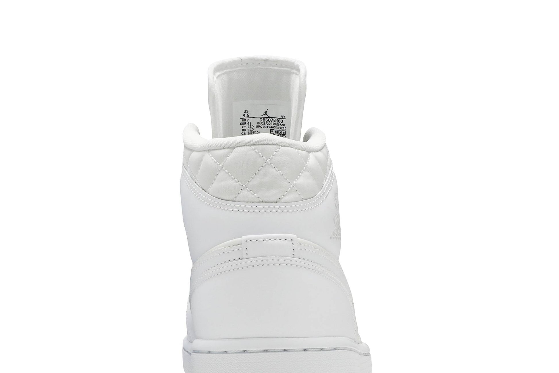 ( Women ) Air Jordan 1 Mid SE White Quilted DB6078-100
