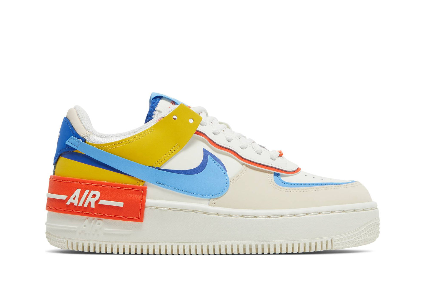( Women ) Nike Air Force 1 Low Shadow 'Sail Game Royal Rush Orange University Blue' CI0919-115