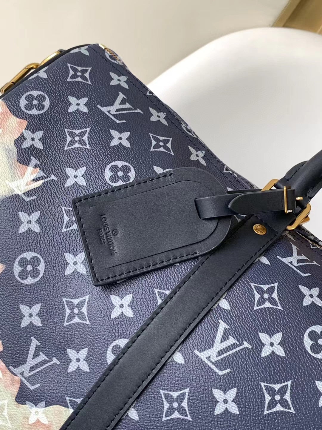 Louis Vuitton Keepall Bandoulière 50 Monogram Clouds Blue