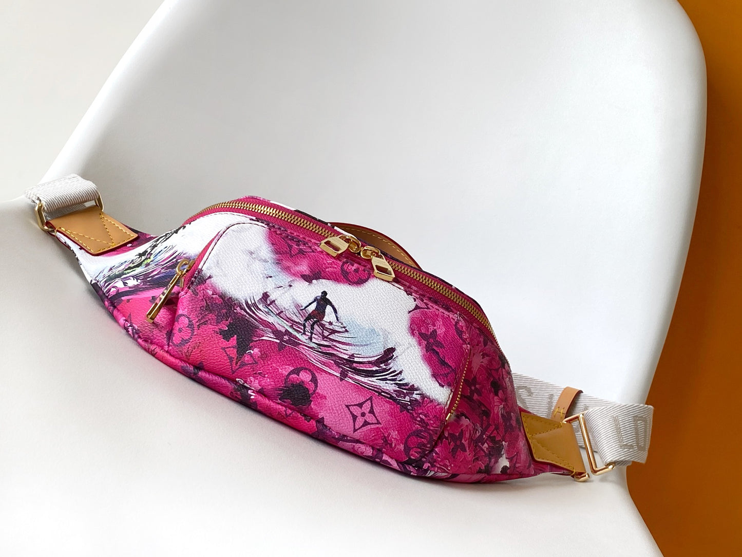Louis Vuitton Tropical Purple Wave Surfer Print Fanny Pack Waist Bag