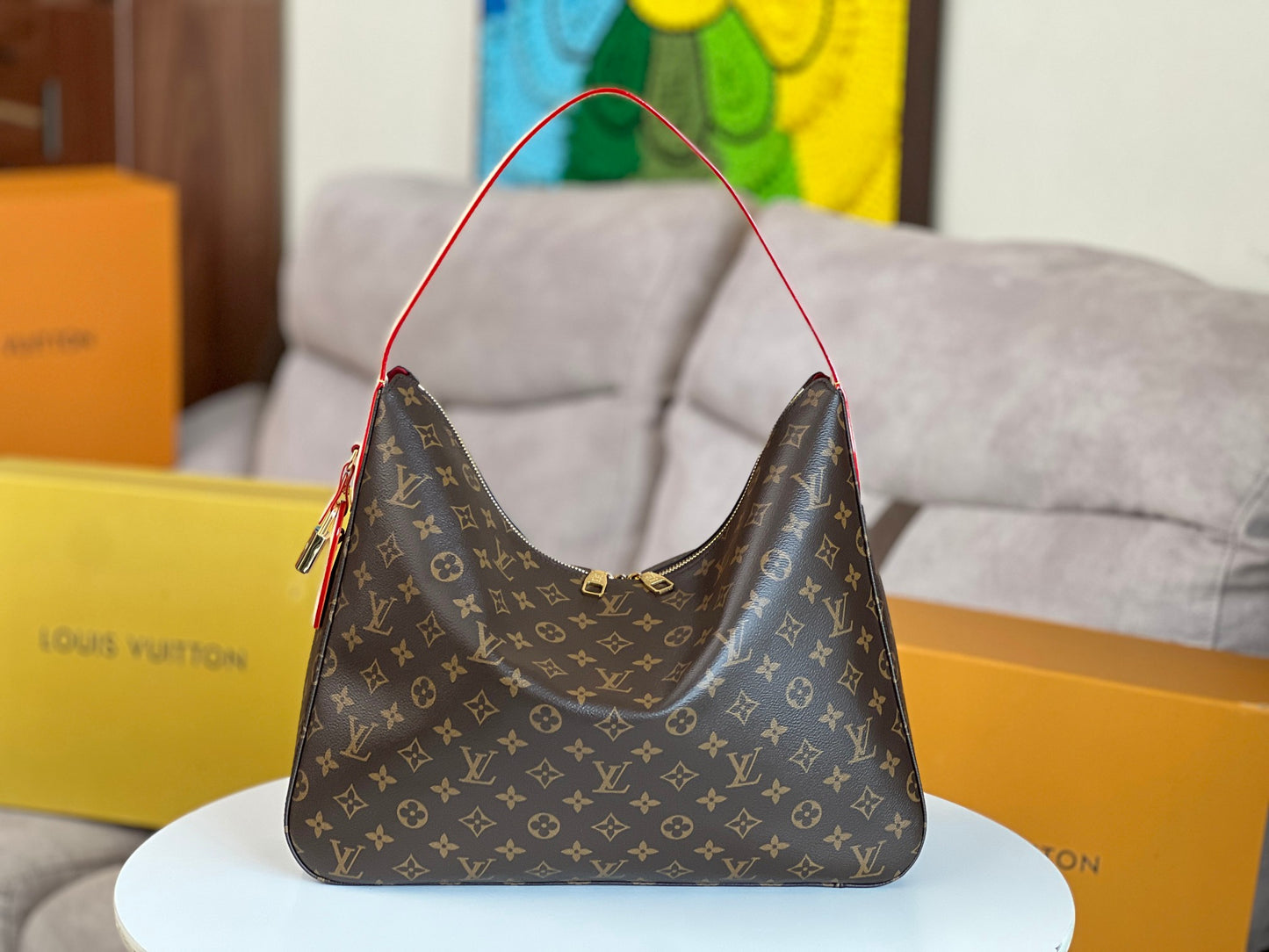 Louis Vuitton Loop Hobo Bag Monogram Canvas Brown