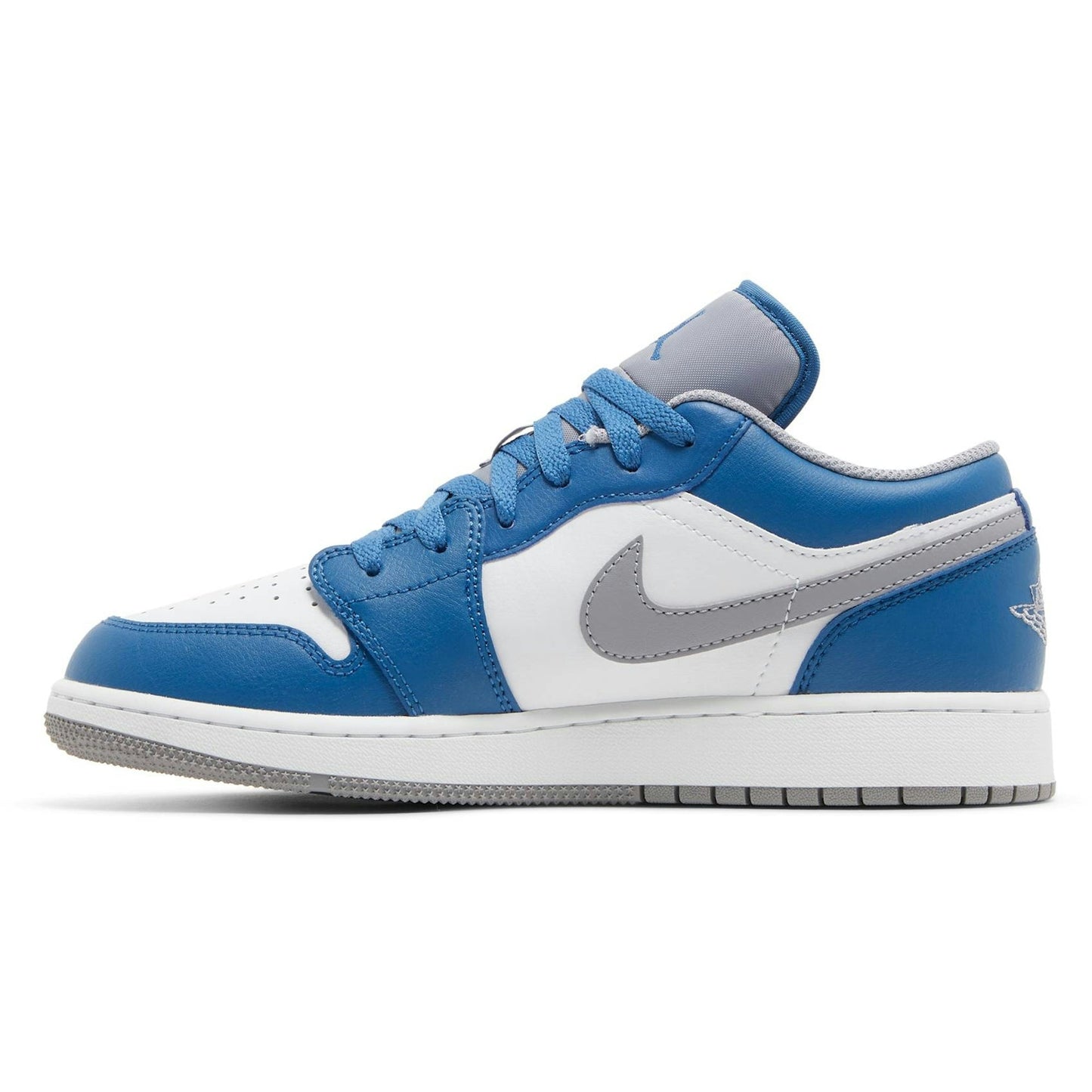 ( Grade School ) Air Jordan 1 Low 'True Blue Cement' 553560-412
