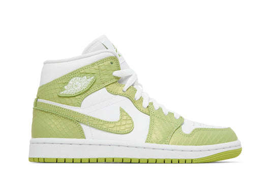 ( Women ) Air Jordan 1 Mid SE Green Python DV2959-113