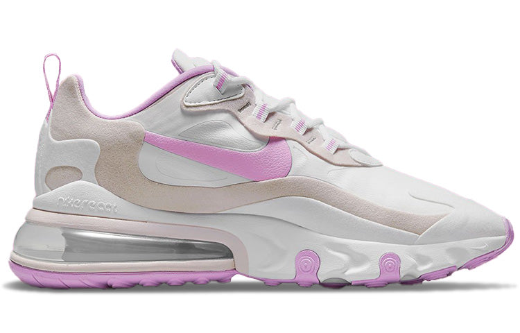 ( Women ) Nike Air Max 270 React White Fuchsia Glow Platinum Violet CZ1609-100