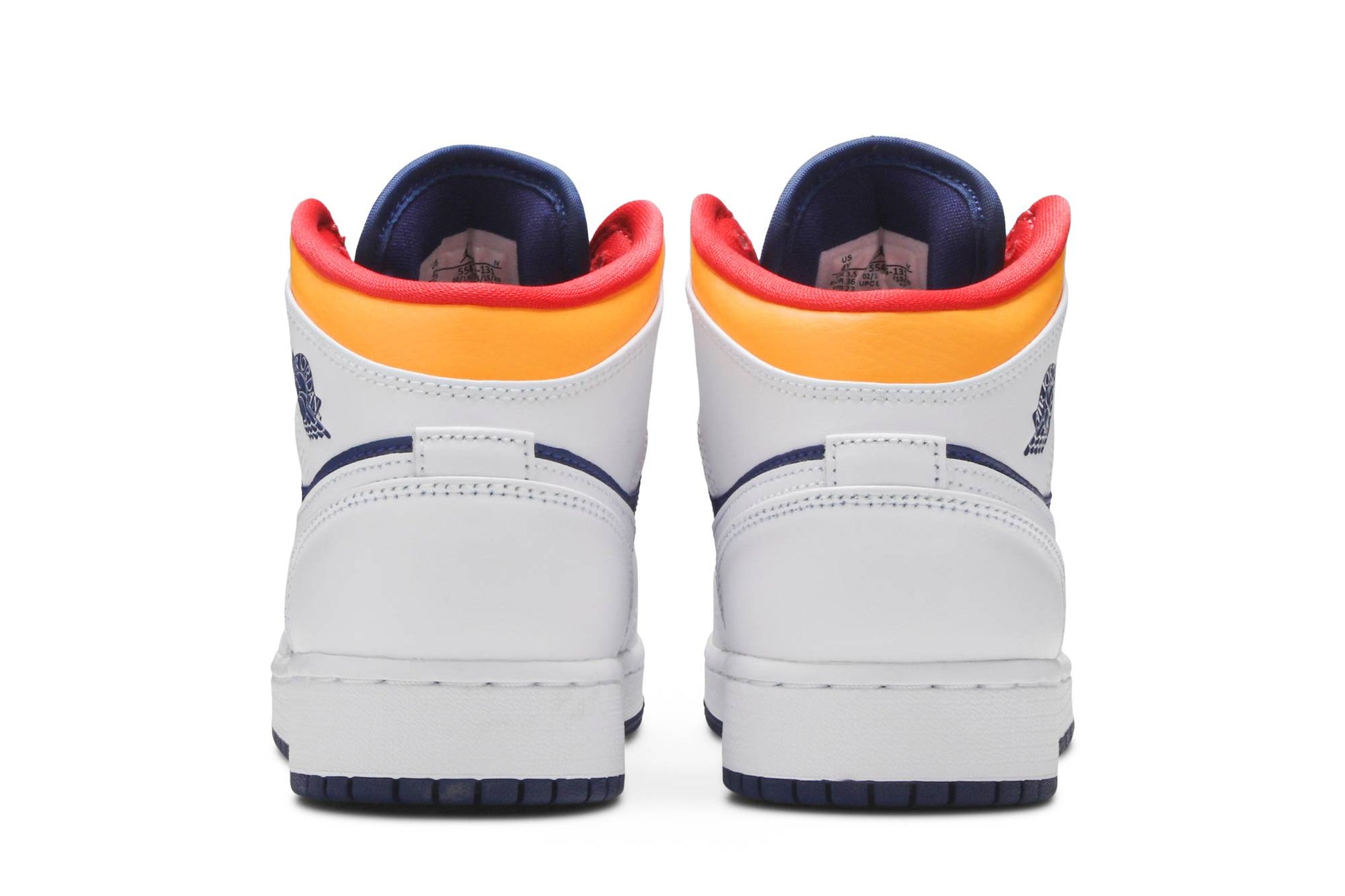 ( Grade School ) Air Jordan 1 Mid 'White Deep Royal Blue' 554725-131
