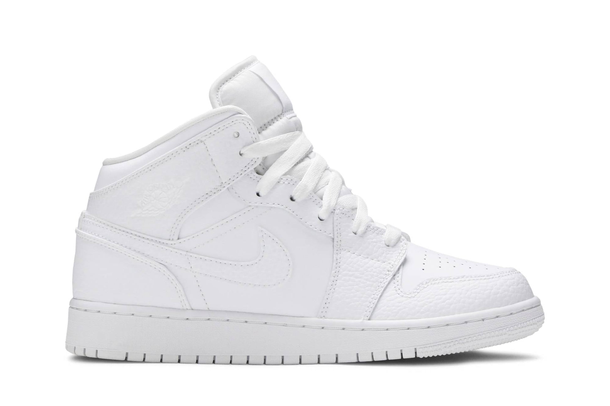 ( Grade School ) Air Jordan 1 Mid 'Triple White' 554725-130