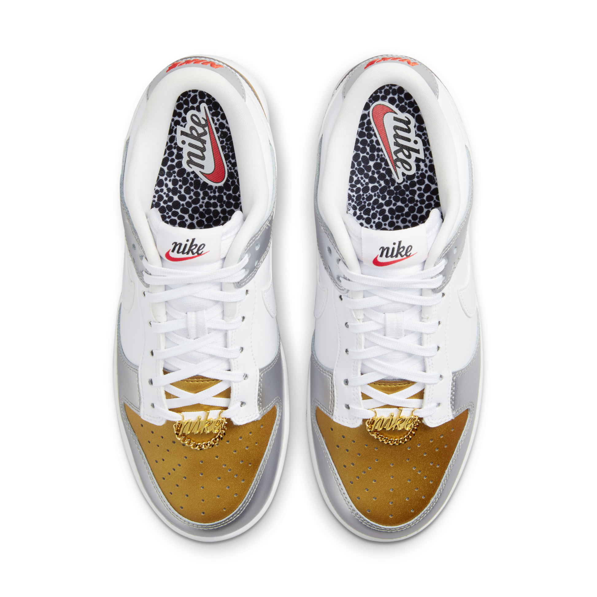 ( Women ) Nike Dunk Low SE 'White Metallic Gold Silver' DH4403-700