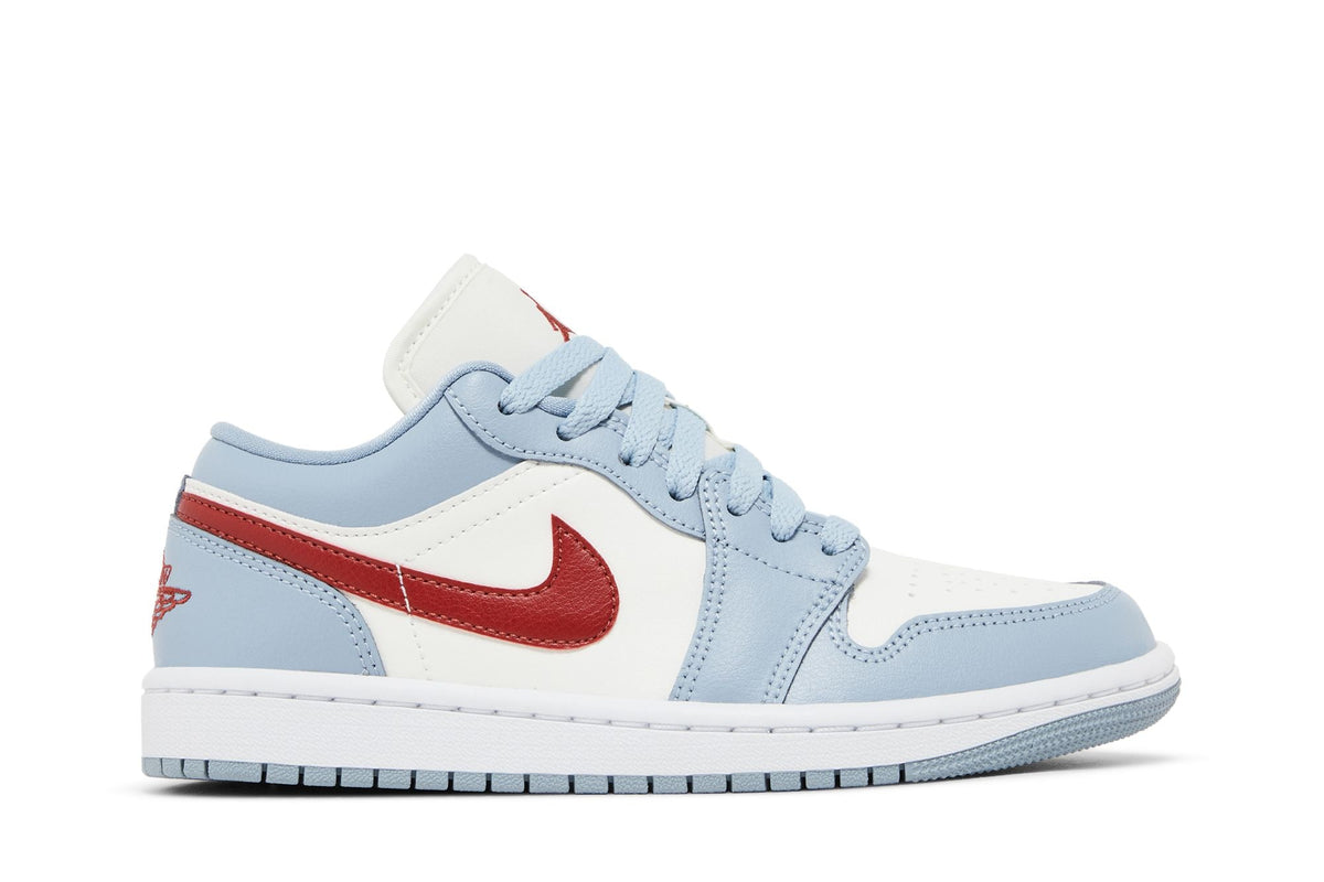 ( Women ) Air Jordan 1 Low Blue Whisper Dune Red DC0774-164