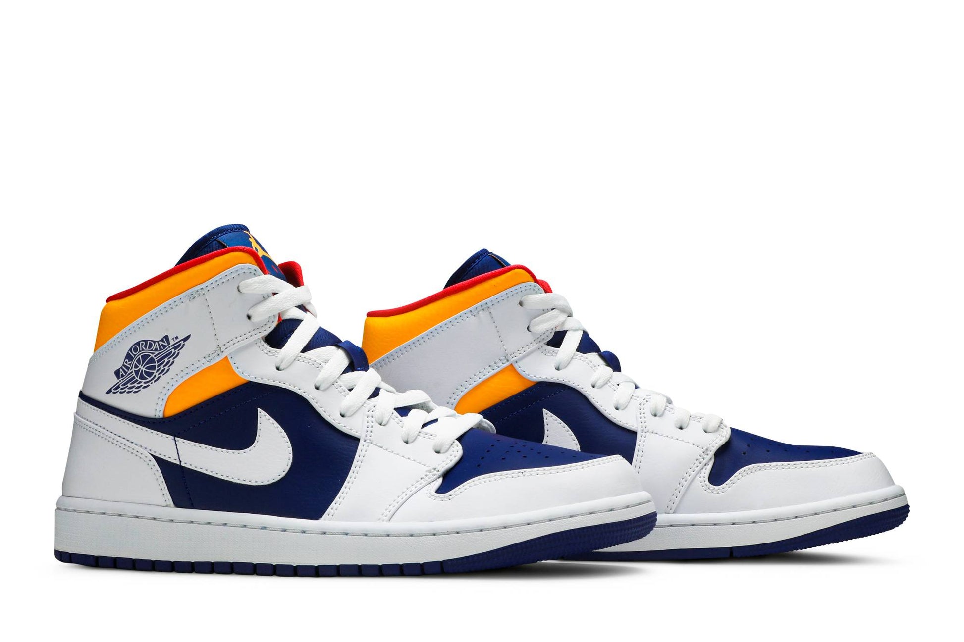 Air Jordan 1 Mid White Deep Royal Blue 554724-131