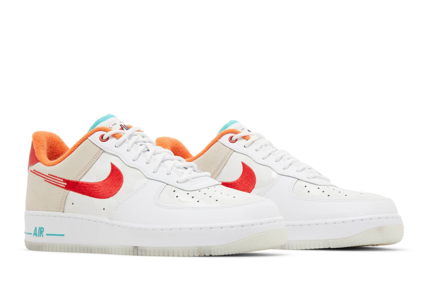 Nike Air Force 1 Low 'Just Do It White Red Teal' FD4205-161