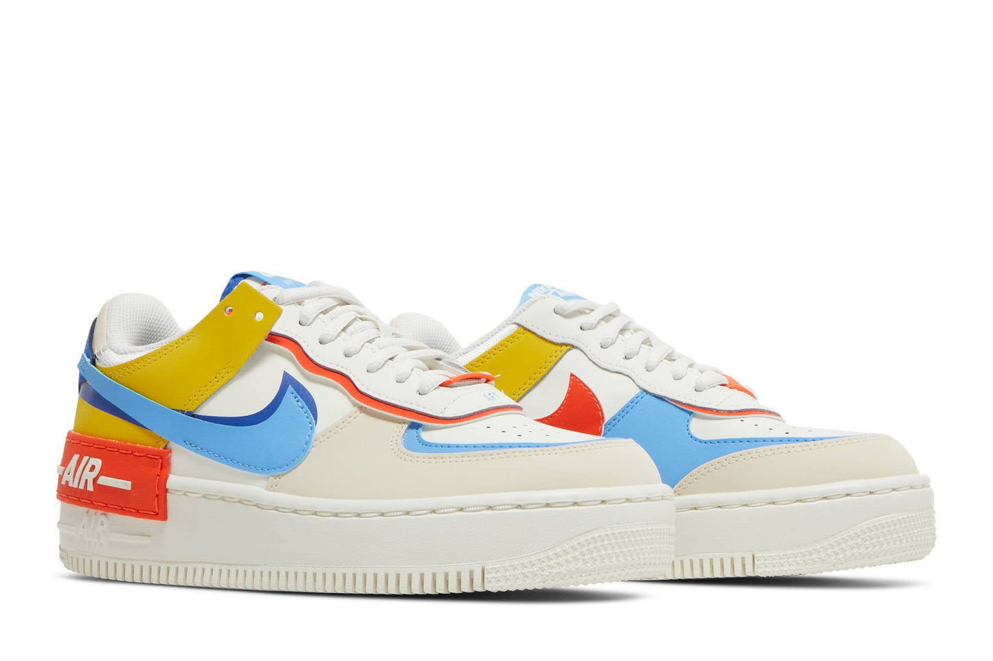 ( Women ) Nike Air Force 1 Low Shadow 'Sail Game Royal Rush Orange University Blue' CI0919-115