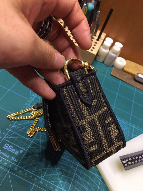 Fendi Vintage Zucca Canvas Mini Baguette Shoulder Bag - Brown Monogram