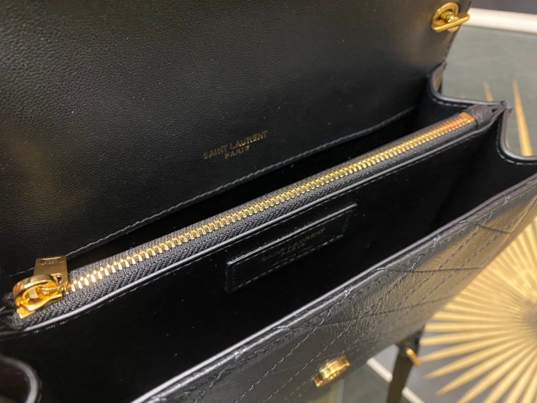 Saint Laurent Gaby Micro Bag in Quilted Lambskin - Black