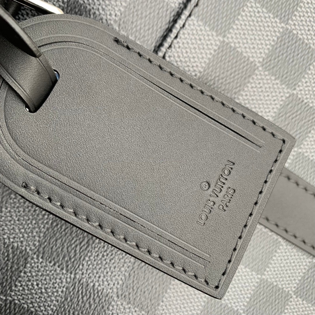 Louis Vuitton Classic Checkerboard Pattern Leather Business Briefcase Bag