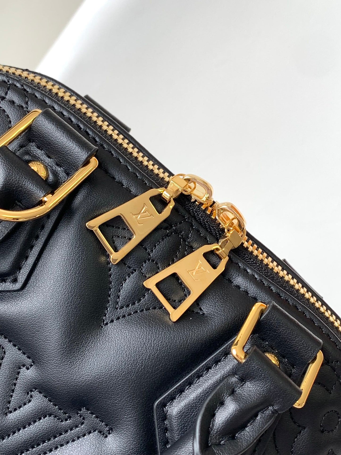 Louis Vuitton Alma BB Bubblegram Leather Handbag - Black