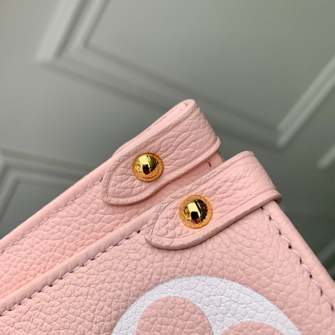 Louis Vuitton Elegant Pastel Pink Monogram Pattern Top Handle Tote Bag