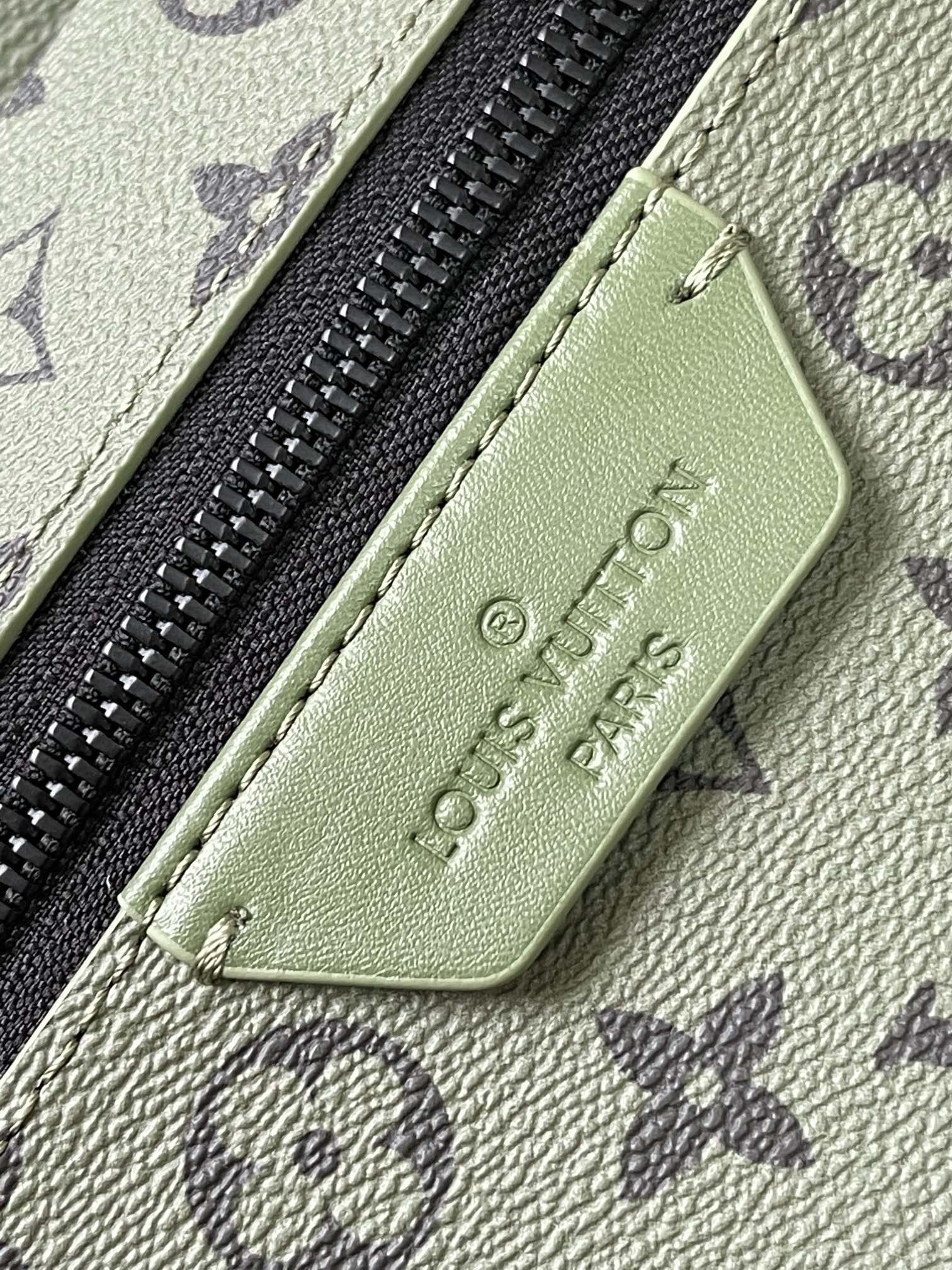 Louis Vuitton Olive Green Monogram Canvas Unisex Backpack with Front Zip Pocket