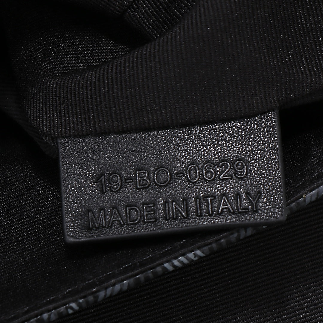 Dior Modern Black Geometric Pattern Crossbody Shoulder Bag with Buckle