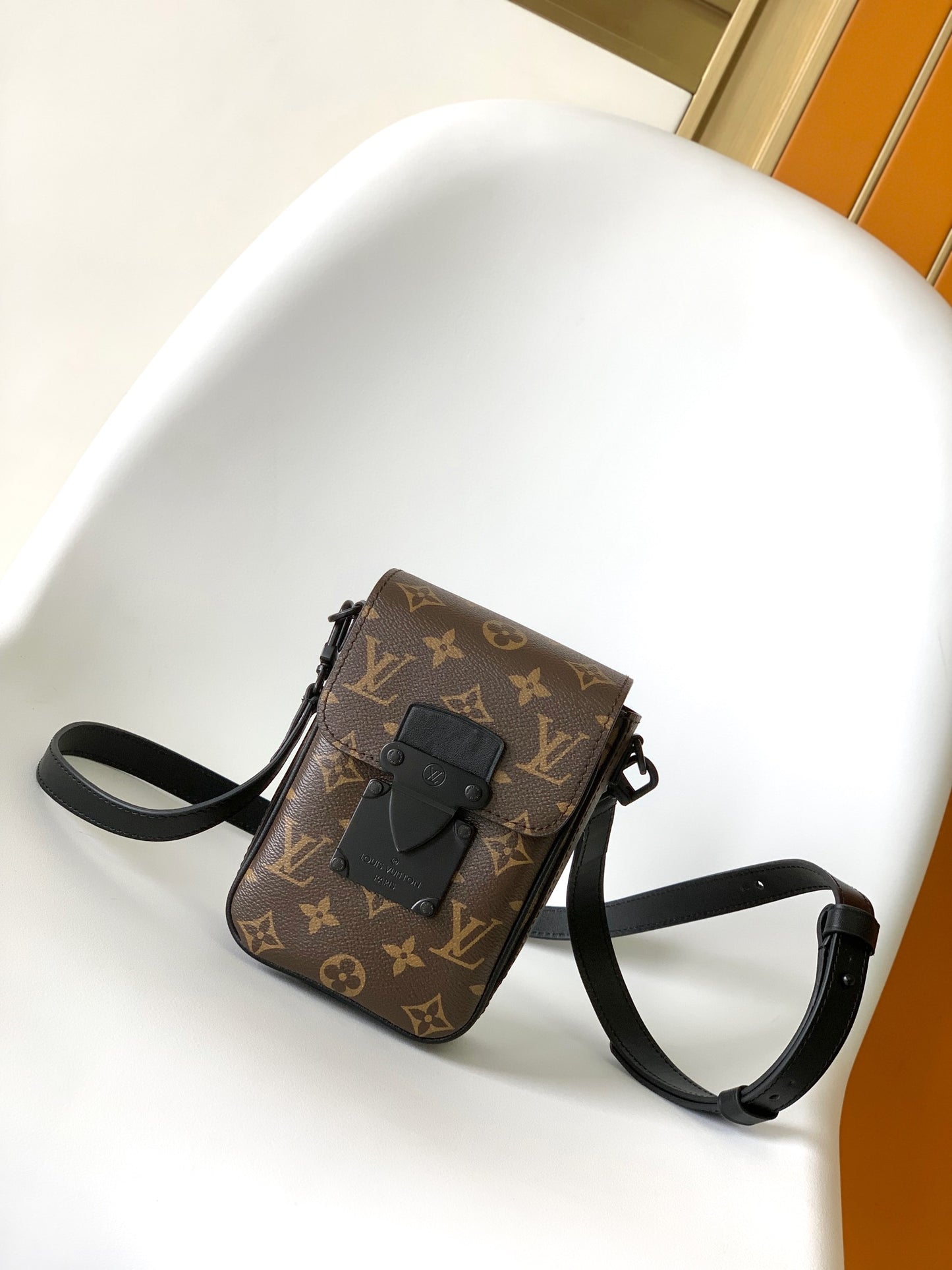 Louis Vuitton S-Lock Vertical Wearable Wallet Monogram Macassar